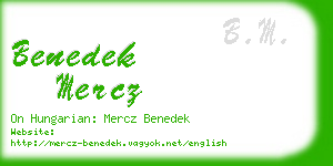 benedek mercz business card